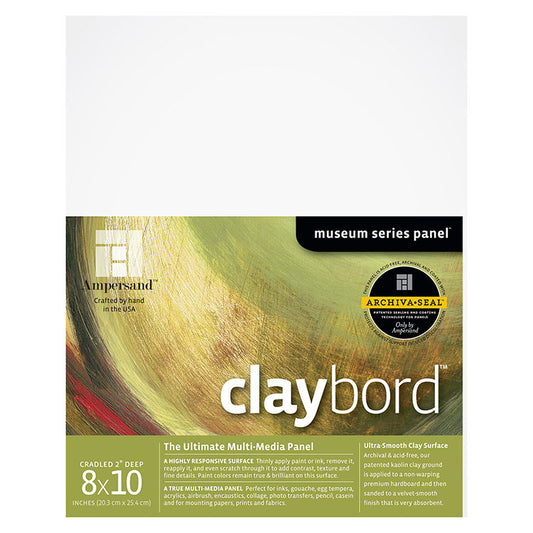 Ampersand Claybord Panel 8x10 Deep 2"