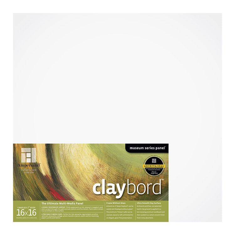 Ampersand Claybord Panel 16x16 Deep 2"