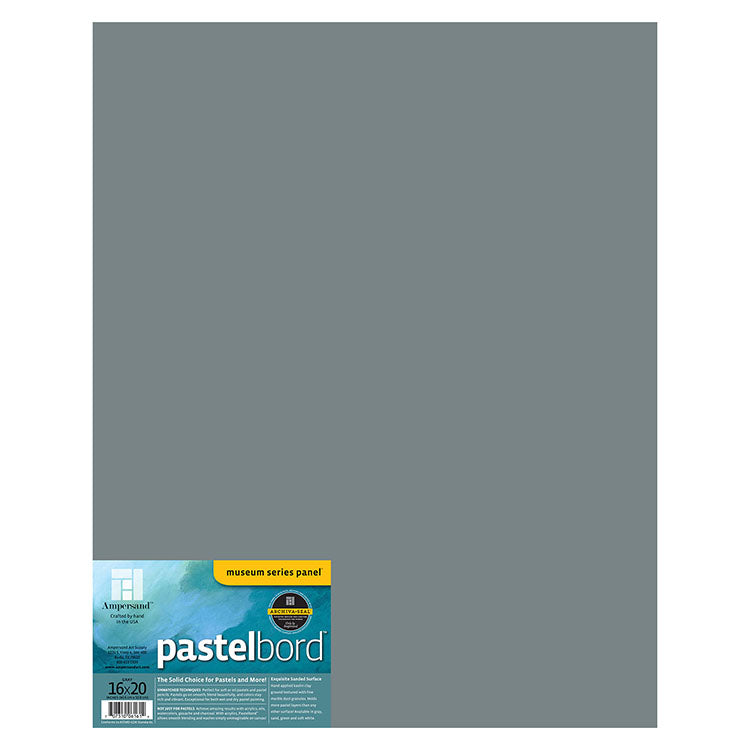 Ampersand Pastelbord Panel 16x20 Gray