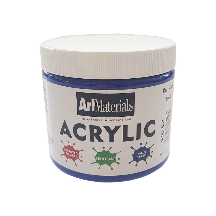 Art Materials Acrylic 16oz Ultramarine Blue