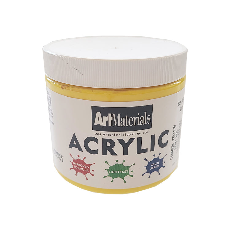 Art Materials Acrylic 16oz Cadmium Yellow Light Hue