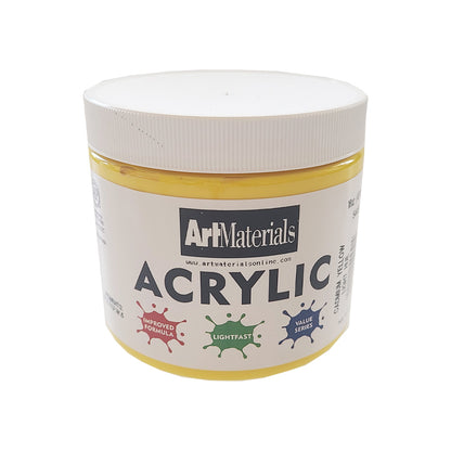 Art Materials Acrylic 16oz Cadmium Yellow Light Hue