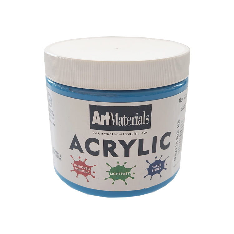Art Materials Acrylic 16oz Cerulean Blue Hue