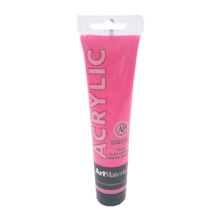 Art Materials Acrylic 75ml Neon Pink