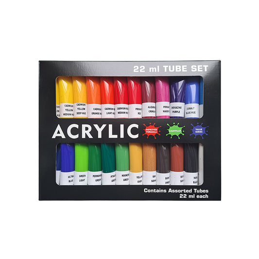 At Materials Acrylics 22ml 24 Tube Set