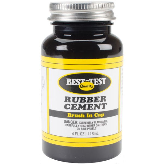 Brush In Cap Plastic Jar Rubber Cement 4oz