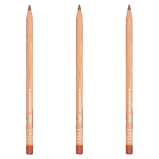 Caran d'Ache Luminance Pencil Burnt Sienna Box of 3