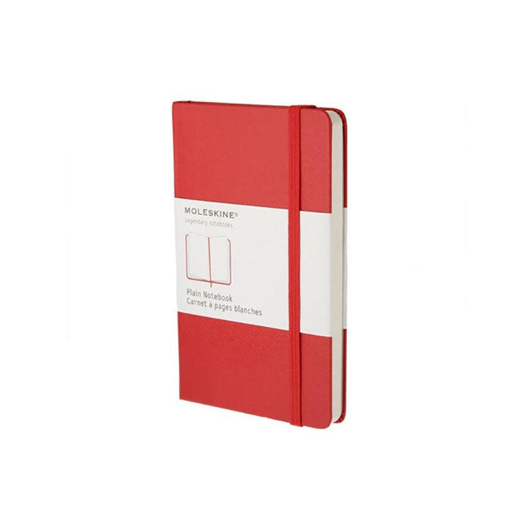Moleskine Notebook Red Plain Pages 5x8.25