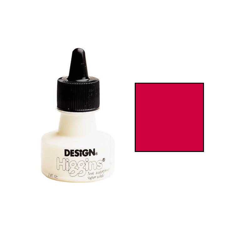 Higgins Dye Based Drawing InkCarmine Red 1oz