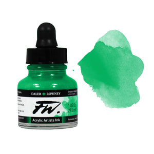 Daler Rowney FW Acrylic Ink 1oz Emerald Green