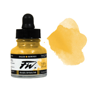 Daler Rowney FW Acrylic Ink 1oz Brilliant Yellow