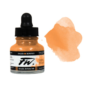 Daler Rowney FW Acrylic Ink 1oz Flame Orange