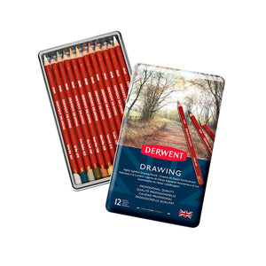 Derwent Drawing Pencil Tin of 12