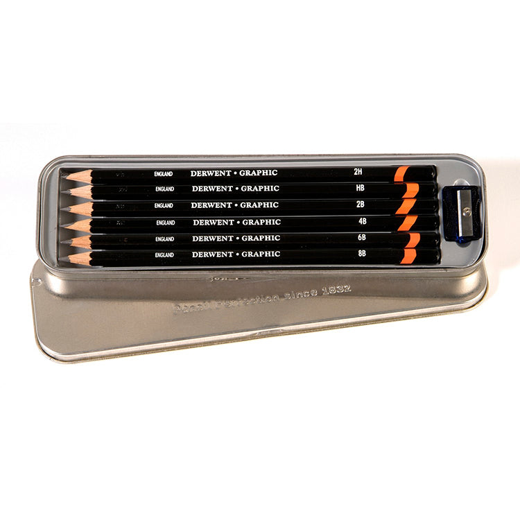 Derwent Graphic Pencil Tin Set of 6
