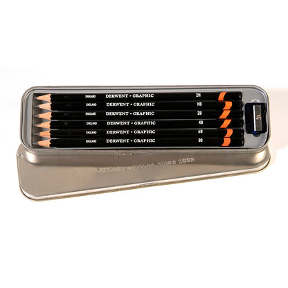 Derwent Graphic Pencil Tin Set of 6