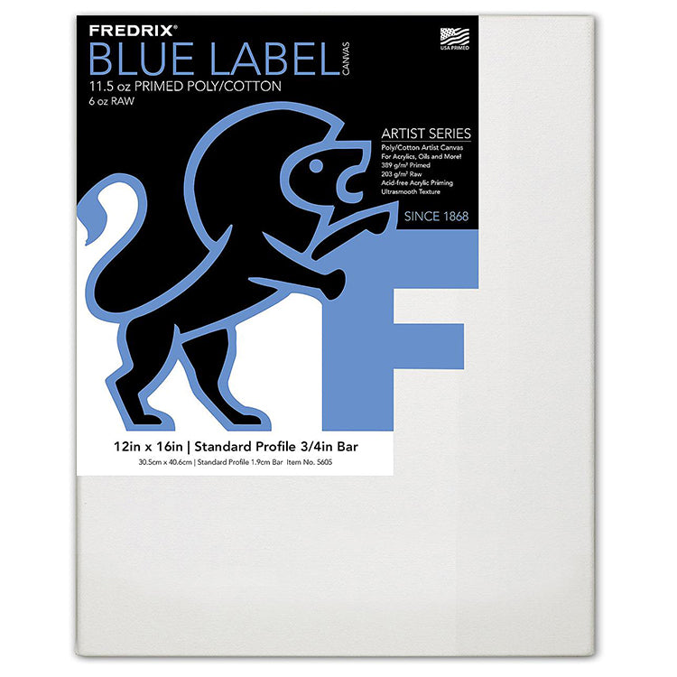 Fredrix Blue Label Ultra Smooth Canvas 12x16 6 Pack