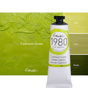 Gamblin 1980 Oil 37ml Cadmium Green ⚠️