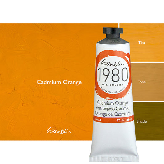 Gamblin 1980 Oil 37ml Cadmium Orange ⚠️