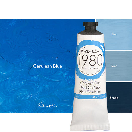 Gamblin 1980 Oil 37Ml Cerulean Blue ⚠️
