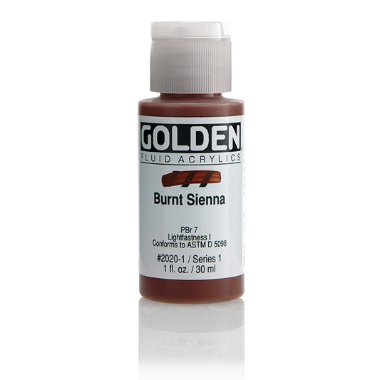 Golden Fluid Acrylic Burnt Sienna 1oz ⚠️