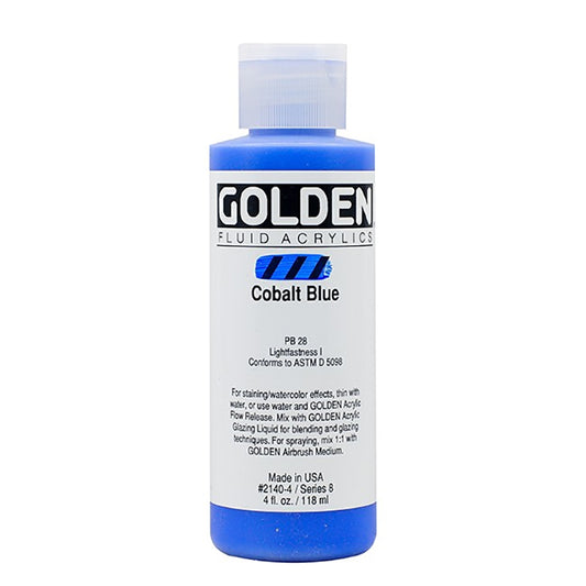 Golden Fluid Acrylic Cobalt Blue 4oz ⚠️