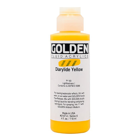 Golden Fluid Acrylic Diarylide Yellow 4oz