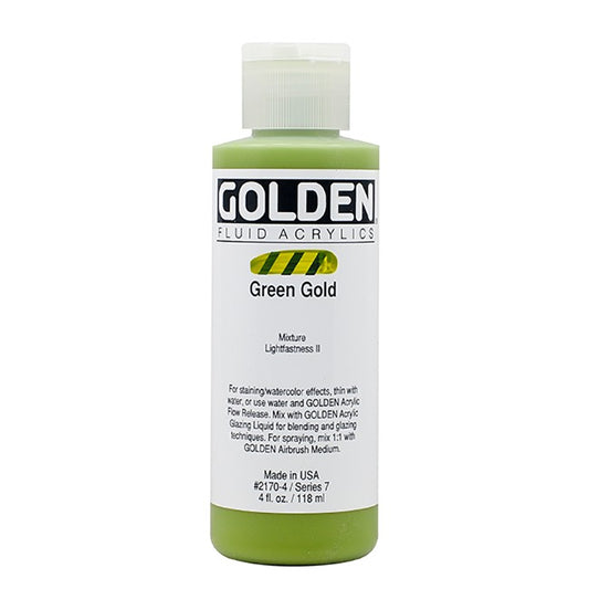 Golden Fluid Acrylic Green Gold 4oz ⚠️