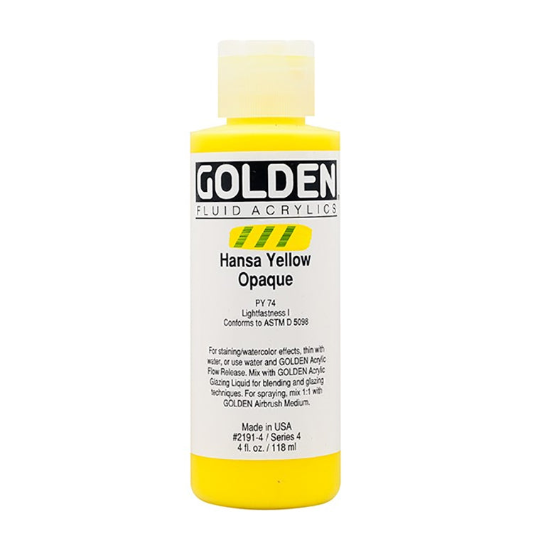 Golden Fluid Acrylic Hansa Yellow Opaque 4oz