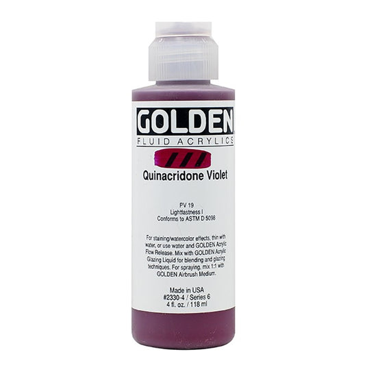 Golden Fluid Acrylic Quinacridone Violet 4oz