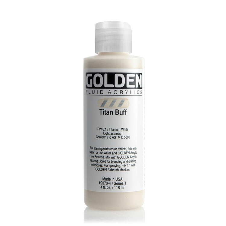 Golden Fluid Acrylic Titanium Buff 4oz
