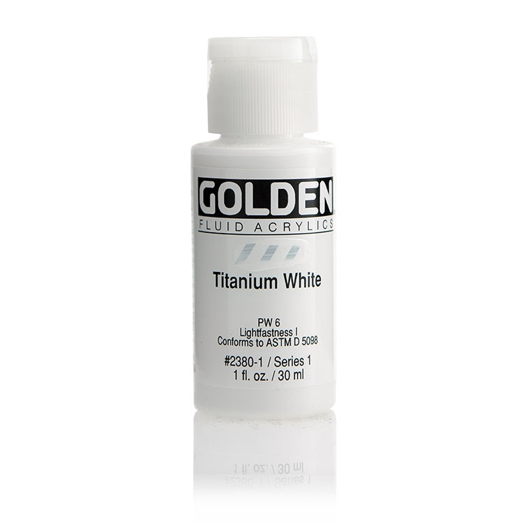 Golden Fluid Acrylic Titanium White 1oz