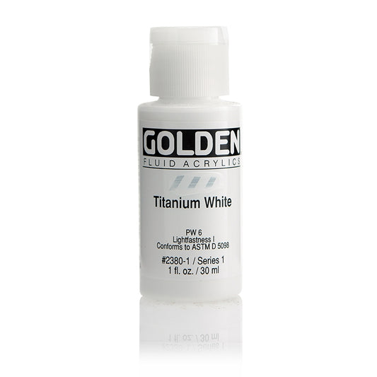 Golden Fluid Acrylic Titanium White 1oz