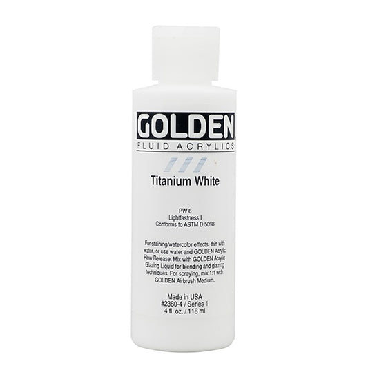 Golden Fluid Acrylic Titanium White 4oz