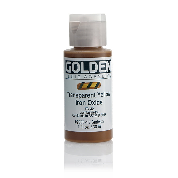Golden Fluid Acrylic Transparent Yellow Iron Oxide 1oz