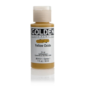 Golden Fluid Acrylic Yellow Oxide 1oz ⚠️