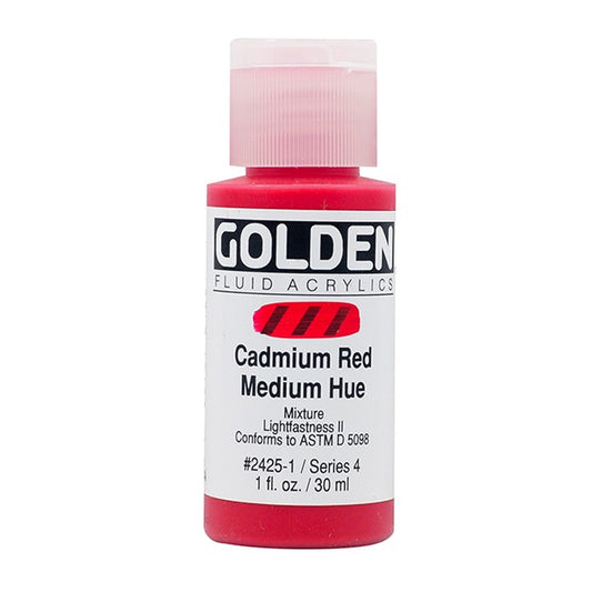 Golden Fluid Acrylic Cadmium Red Medium Hue 1oz