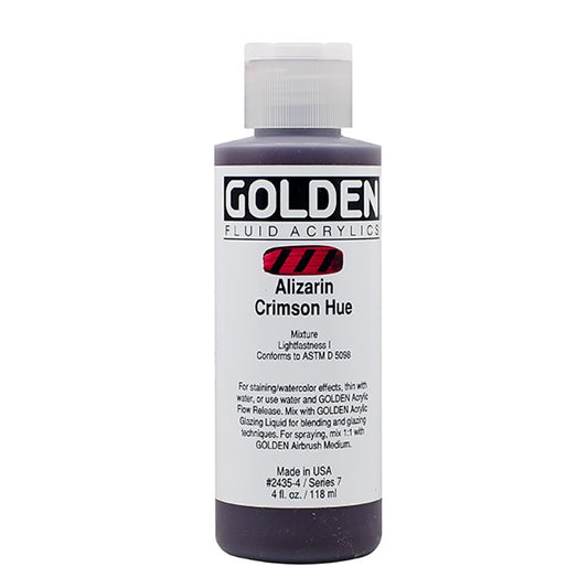 Golden Fluid Acrylic Alizarin Crimson Hue 4oz