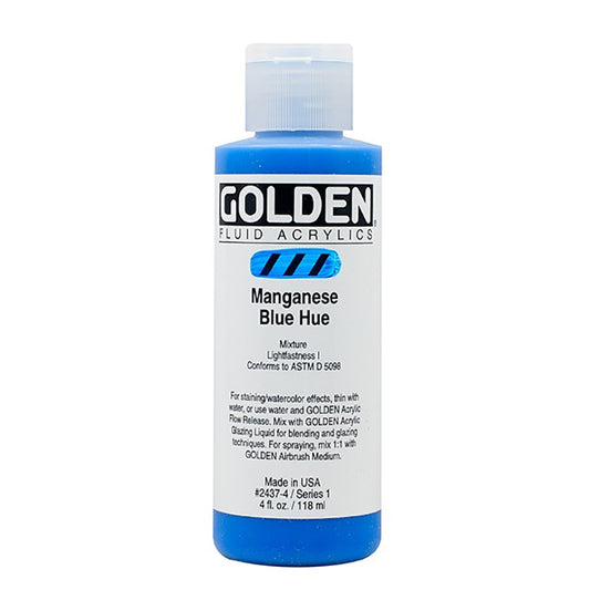Golden Fluid Acrylic Manganese Blue Hue 4oz