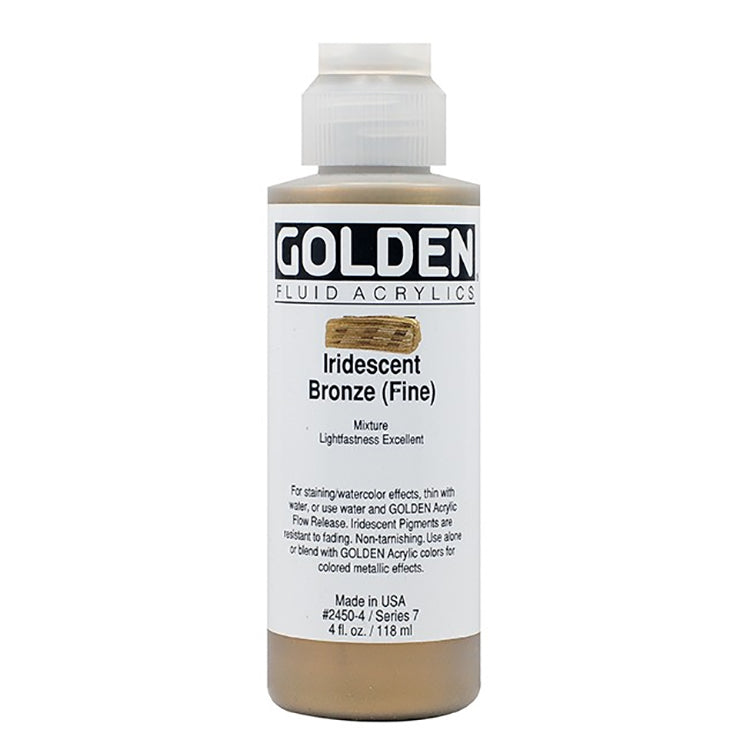 Golden Fluid Acrylic Iridescent Bronze Fine 4oz