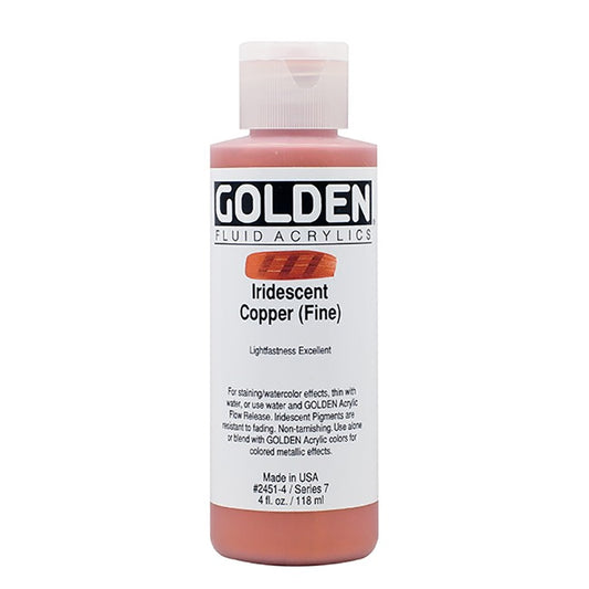 Golden Fluid Acrylic Iridescent Copper Fine 4oz