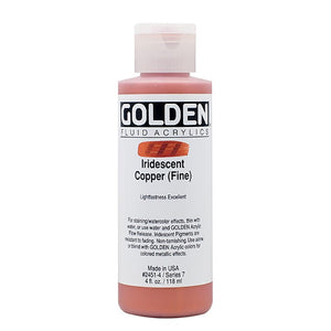 Golden Fluid Acrylic Iridescent Copper Fine 4oz