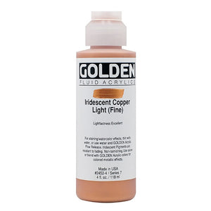 Golden Fluid Acrylic Iridescent Copper Light Fine 4oz