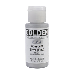 Golden Fluid Acrylic Iridescent Silver 1oz