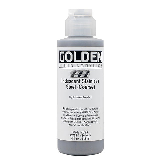 Golden Fluid Acrylic Iridescent Stainless Steel 4oz ⚠️