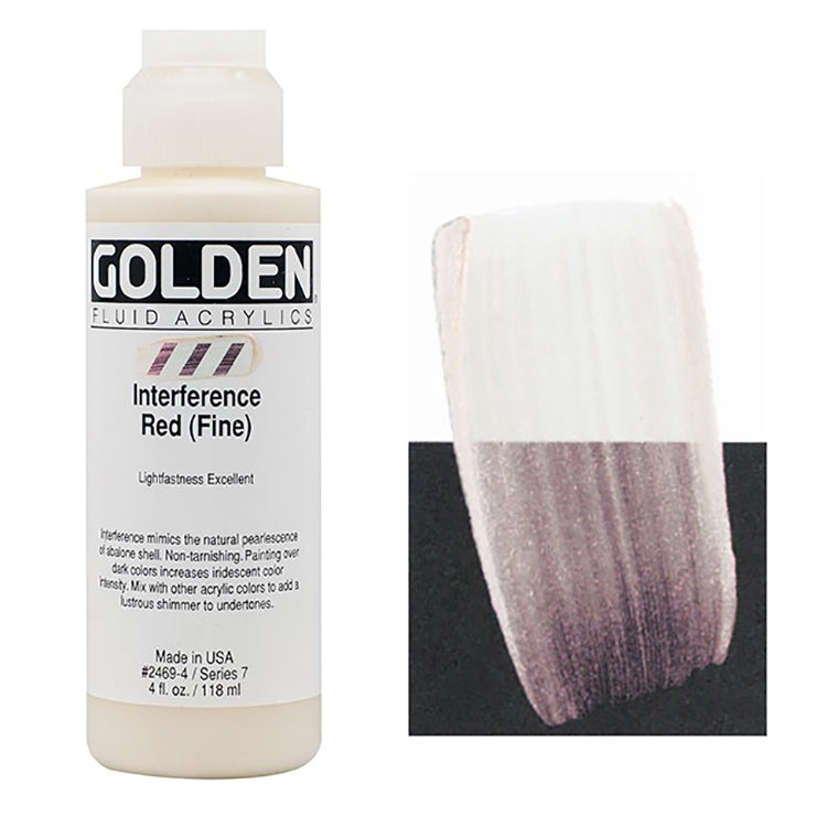Golden Fluid Acrylic Interference Red 4oz
