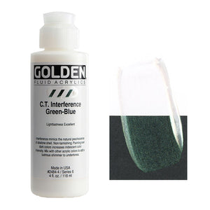 Golden Fluid Acrylic Interference Green Blue 4oz