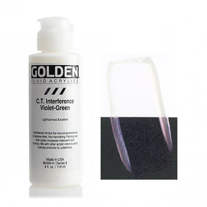 Golden Fluid Acrylic Interference Violet Green 4oz