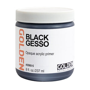 Golden Black Gesso Ground 8oz ⚠️