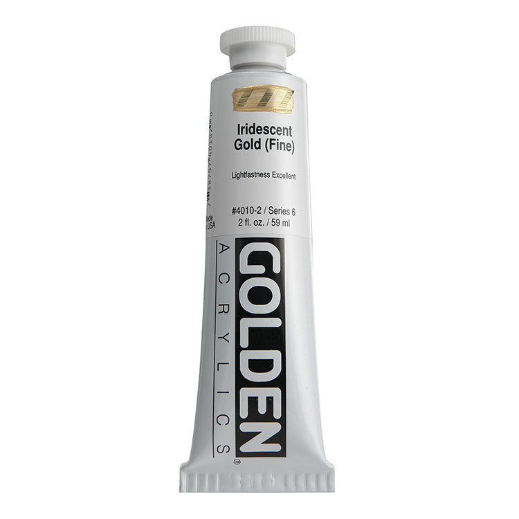Golden Heavy Body Acrylic Iridescent Gold 2oz