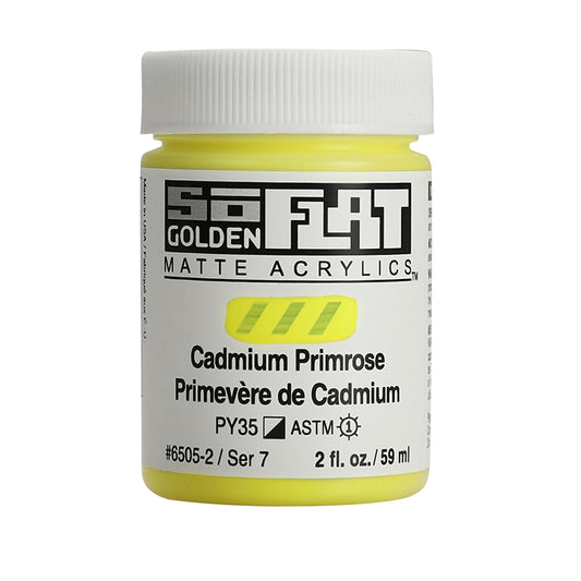Golden SoFlat Matte Acrylic 2oz Cadmium Primrose S7